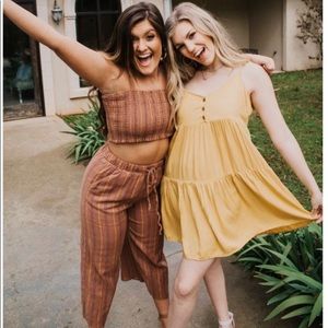 Mustard Babydoll Dress